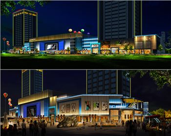 寧夏樓體亮化-正上新世界商業(yè)樓亮化工程